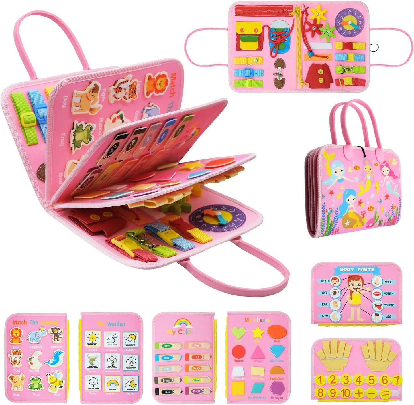 Felt Busy Board Montessori Learning Toy