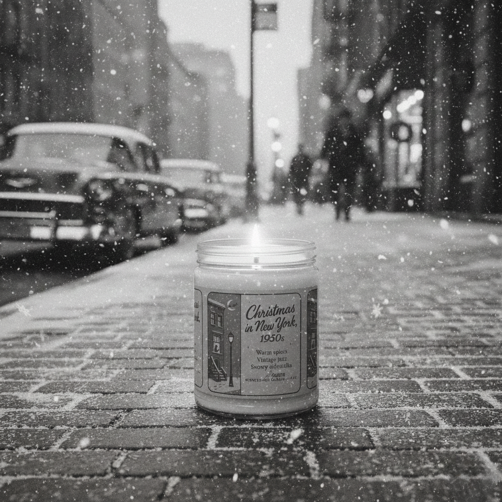 Christmas in New York, 1950s / Scented Soy Candle, 9oz