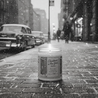 Christmas in New York, 1950s / Scented Soy Candle, 9oz