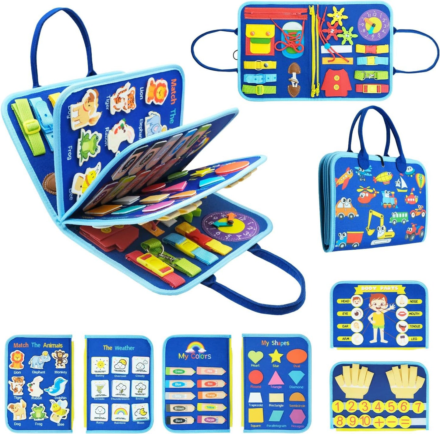 Felt Busy Board Montessori Learning Toy