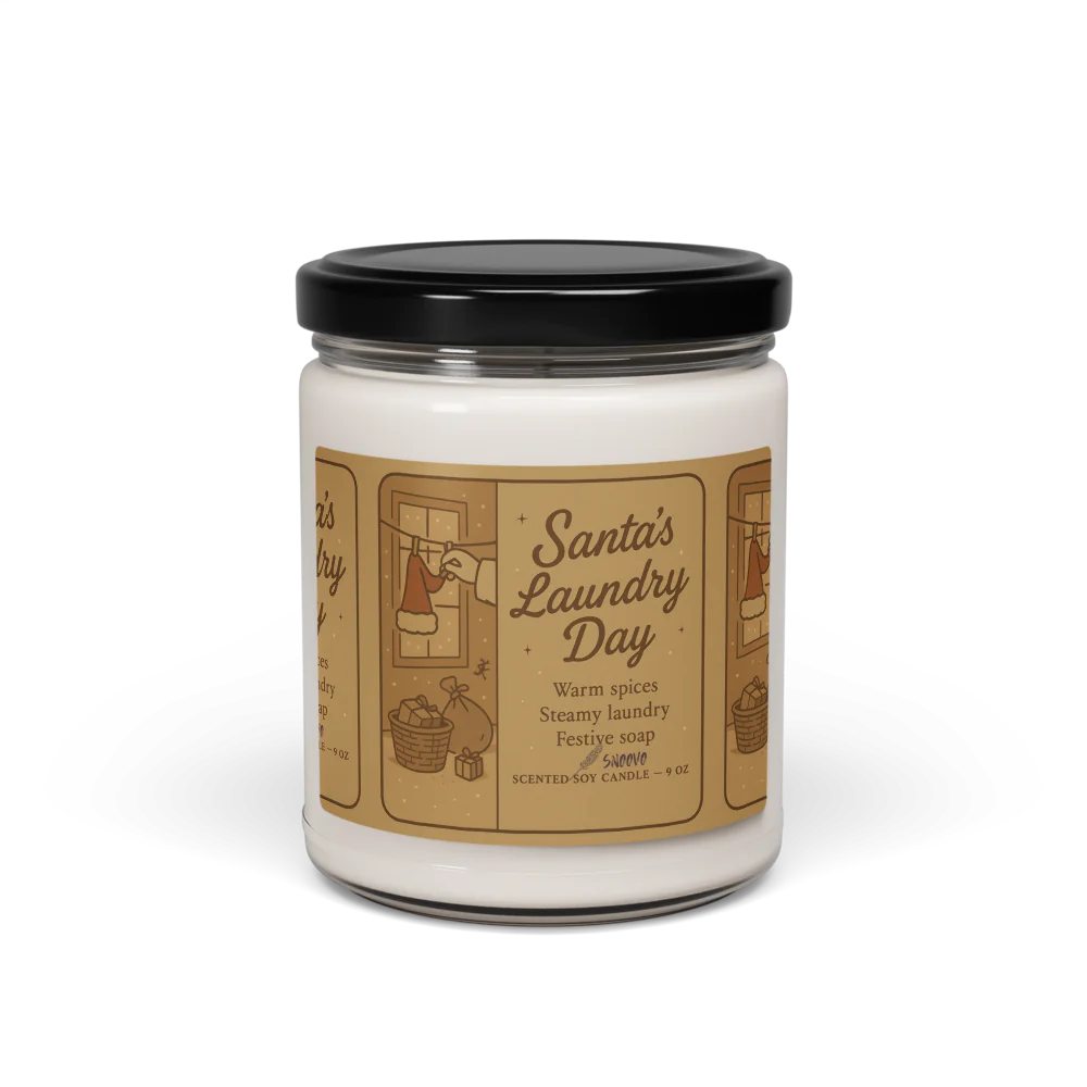 Santa’s Laundry Day / Scented Soy Candle, 9oz