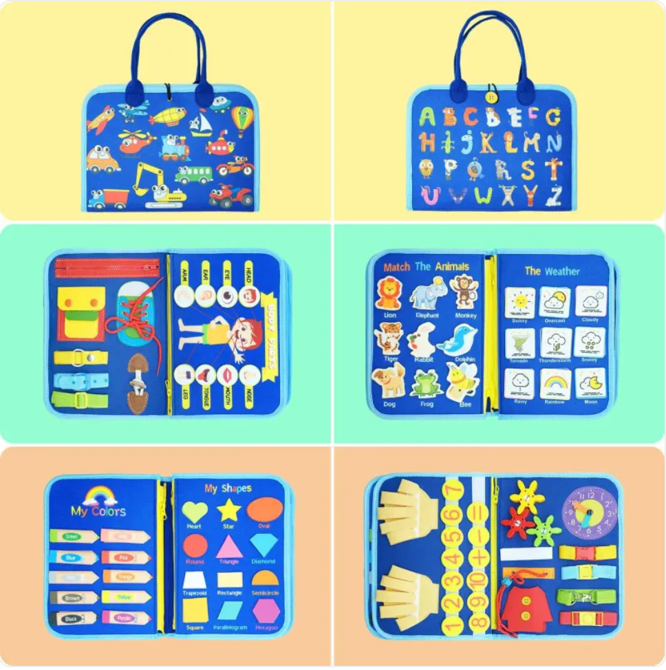 Felt Busy Board Montessori Learning Toy