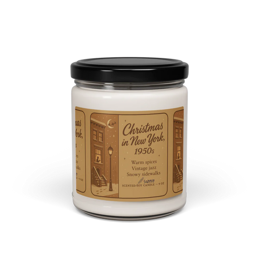 Christmas in New York, 1950s / Scented Soy Candle, 9oz
