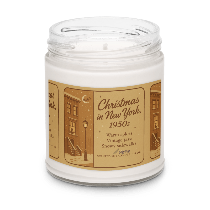 Christmas in New York, 1950s / Scented Soy Candle, 9oz